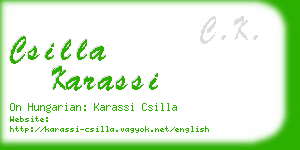 csilla karassi business card